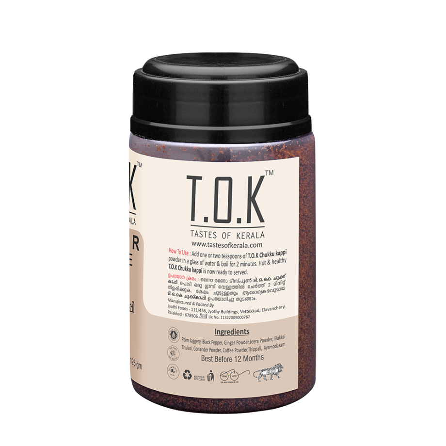 TOK TASTES OF KERALA Dry Ginger Coffee Powder, Chukku Kappi 125 gm