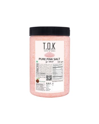 TOK (Tastes Of Kerala) Himalayan Pink Salt, Sendha Namak, Nutrients and Minerals Rich 500 gm