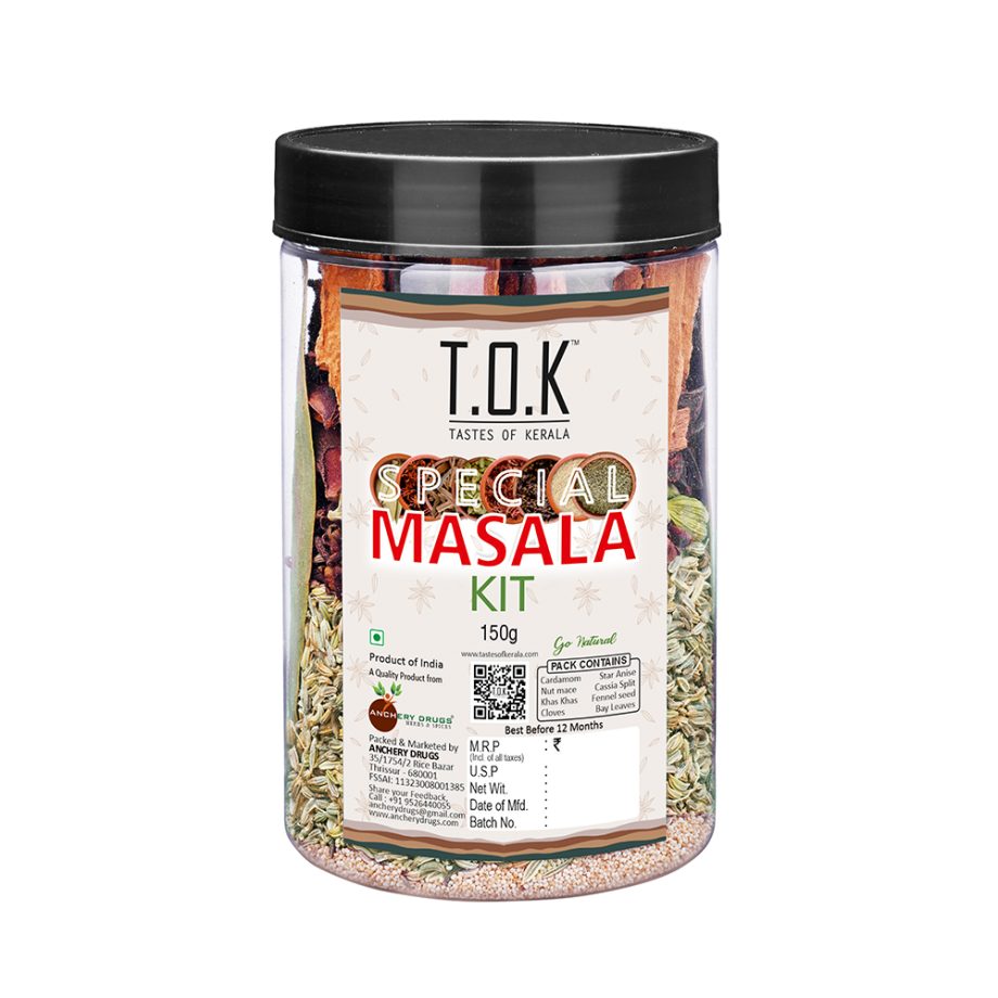 TOK (Tastes Of Kerala) Special Garam Masala Kit, Spice Blend (150g)