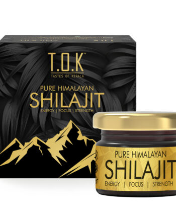 T.O.K Tastes of Kerala Pure Himalayan Shilajit Resin 10g | Herbal Supplement in Glass Jar | Smooth Concentrated Texture | Easy to Mix with Warm Water or Milk | Energy, Focus & Strength